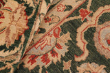 handmade Traditional Kafkaz Chobi Ziegler Green Beige Hand Knotted RECTANGLE 100% WOOL area rug 8 x 10
