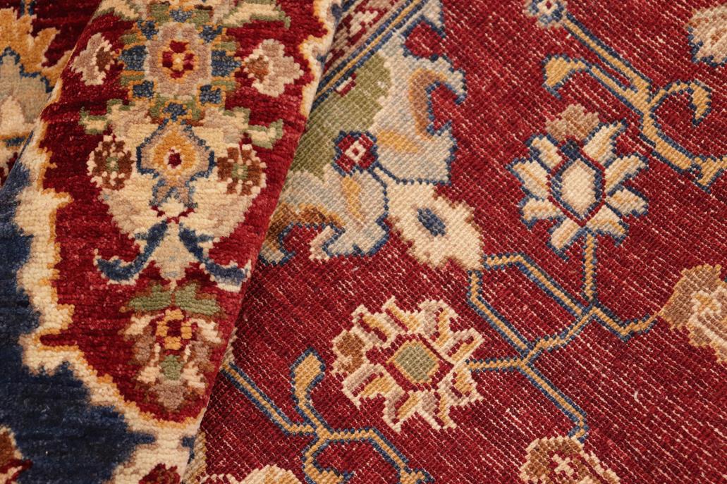 handmade Traditional Kafkaz Chobi Ziegler Red Blue Hand Knotted RECTANGLE 100% WOOL area rug 8 x 10
