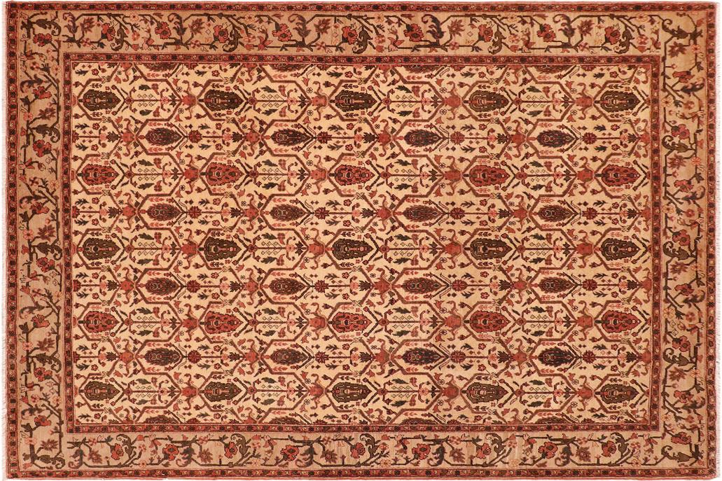 handmade Transitional Kafkaz Chobi Ziegler Beige Taupe Hand Knotted RECTANGLE 100% WOOL area rug 8 x 10