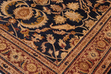 handmade Traditional Kafkaz Chobi Ziegler Blue Brown Hand Knotted RECTANGLE 100% WOOL area rug 8 x 10