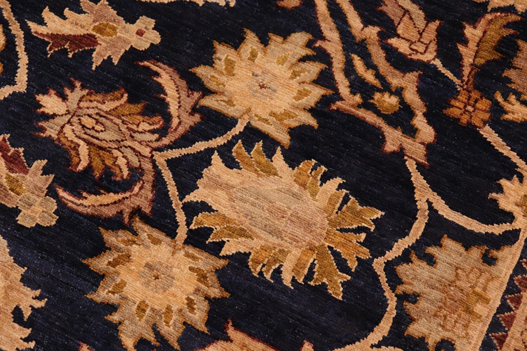 handmade Traditional Kafkaz Chobi Ziegler Blue Brown Hand Knotted RECTANGLE 100% WOOL area rug 8 x 10