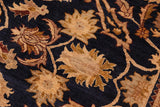 handmade Traditional Kafkaz Chobi Ziegler Blue Brown Hand Knotted RECTANGLE 100% WOOL area rug 8 x 10