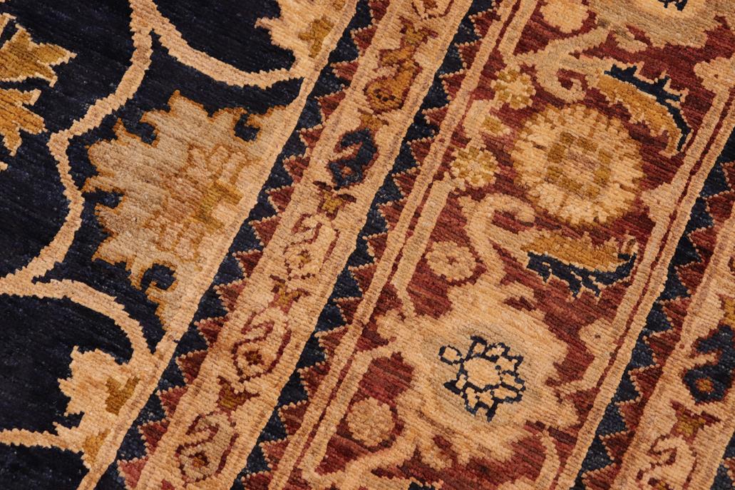 handmade Traditional Kafkaz Chobi Ziegler Blue Brown Hand Knotted RECTANGLE 100% WOOL area rug 8 x 10