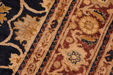 handmade Traditional Kafkaz Chobi Ziegler Blue Brown Hand Knotted RECTANGLE 100% WOOL area rug 8 x 10