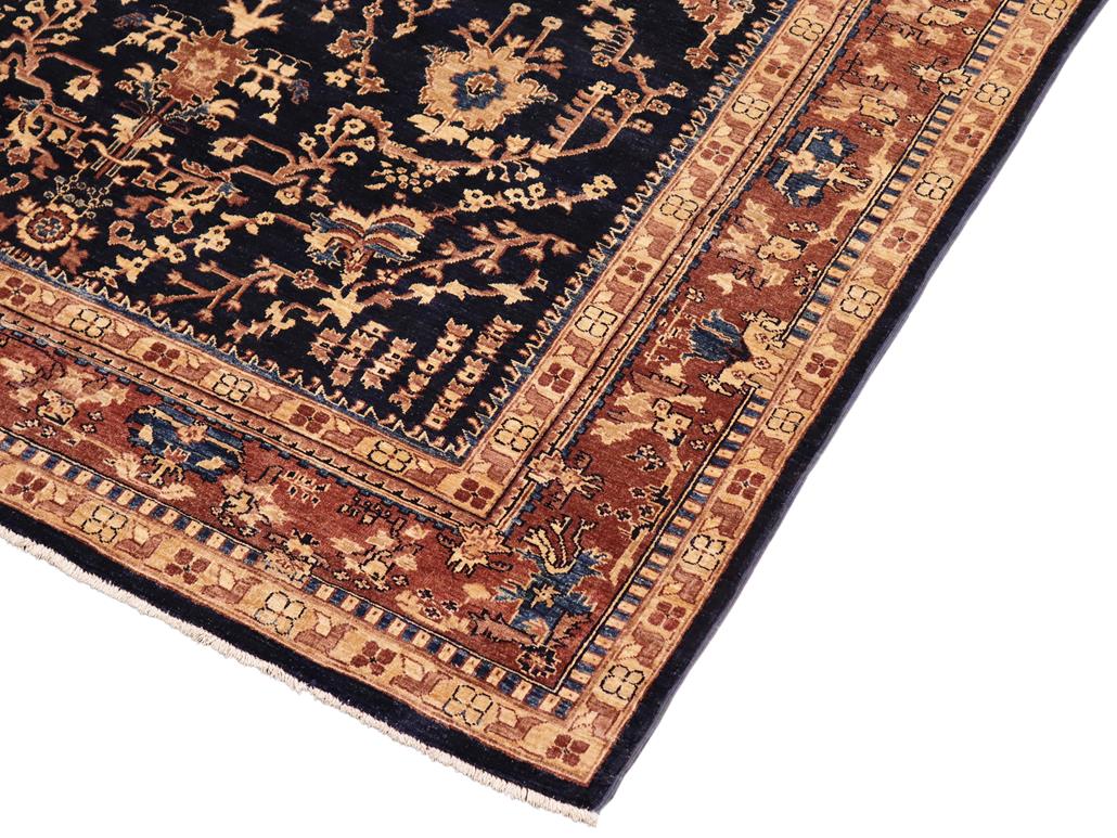 handmade Traditional Kafkaz Chobi Ziegler Blue Brown Hand Knotted RECTANGLE 100% WOOL area rug 8 x 10