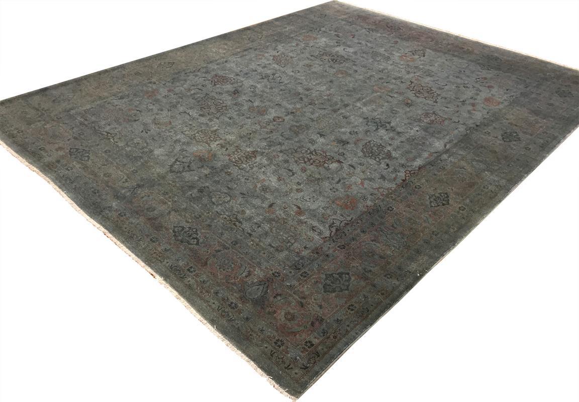 A01537, 9 0"x11 6",Over Dyed                     ,9x12,Grey,CHARCOAL,Hand-knotted                  ,Pakistan   ,100% Wool  ,Rectangle  ,652671136368