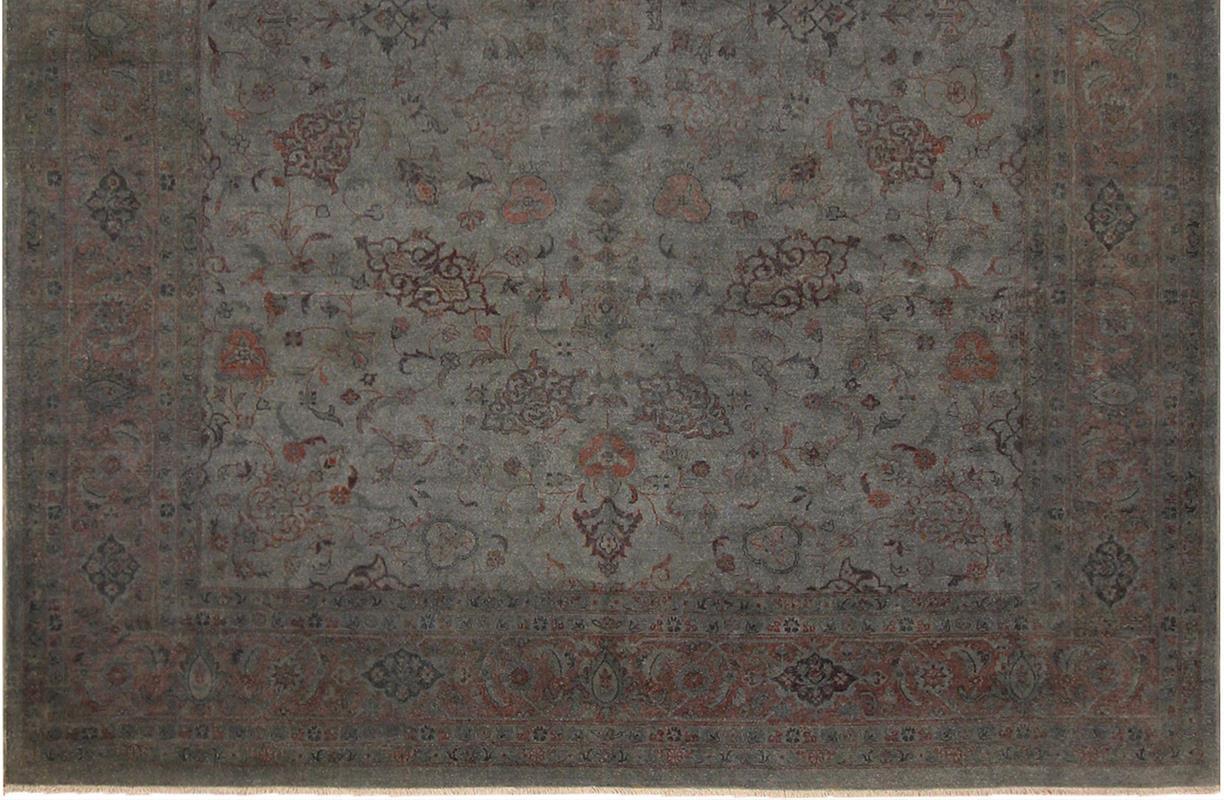 A01537, 9 0"x11 6",Over Dyed                     ,9x12,Grey,CHARCOAL,Hand-knotted                  ,Pakistan   ,100% Wool  ,Rectangle  ,652671136368