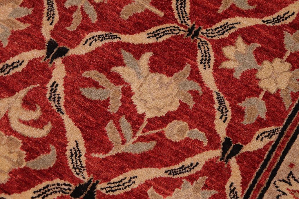 handmade Transitional Kafkaz Chobi Ziegler Red Black Hand Knotted RECTANGLE 100% WOOL area rug 9 x 12