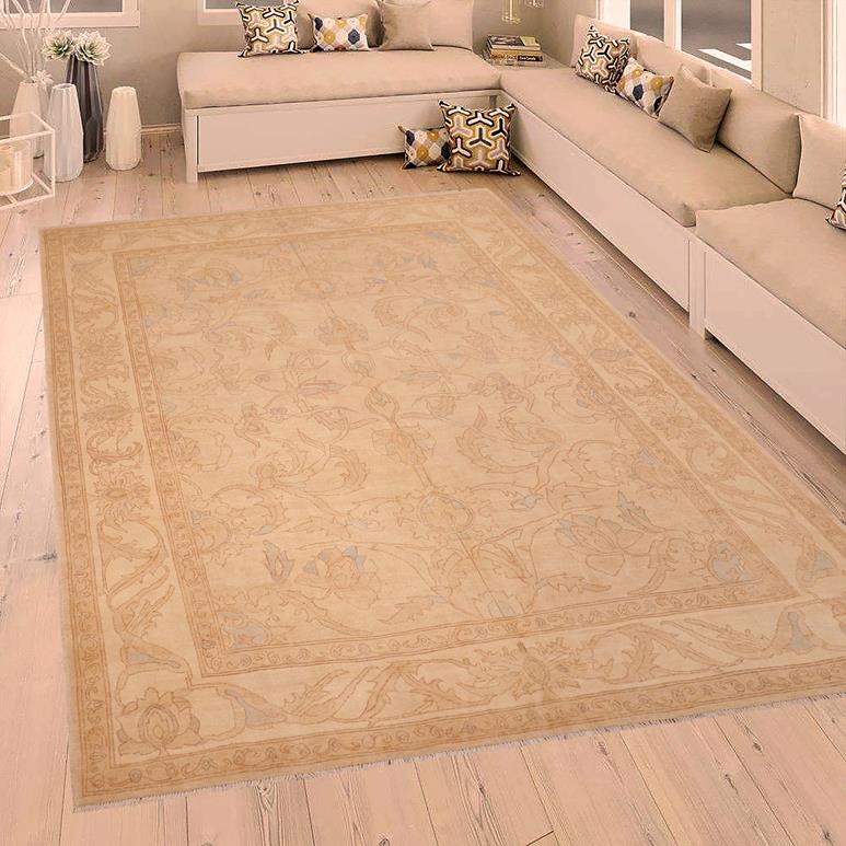 handmade Traditional Kafkaz Chobi Ziegler Beige Lt. Brown Hand Knotted RECTANGLE 100% WOOL area rug 8 x 10