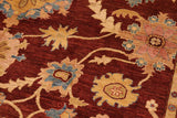 handmade Traditional Kafkaz Chobi Ziegler Red Tan Hand Knotted RECTANGLE 100% WOOL area rug 8 x 10
