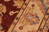 handmade Traditional Kafkaz Chobi Ziegler Red Tan Hand Knotted RECTANGLE 100% WOOL area rug 8 x 10