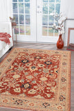 handmade Traditional Kafkaz Chobi Ziegler Rust Blue Hand Knotted RECTANGLE 100% WOOL area rug 8 x 10