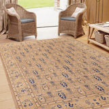 handmade Transitional Kafkaz Chobi Ziegler Tan Blue Hand Knotted RECTANGLE 100% WOOL area rug 8 x 10