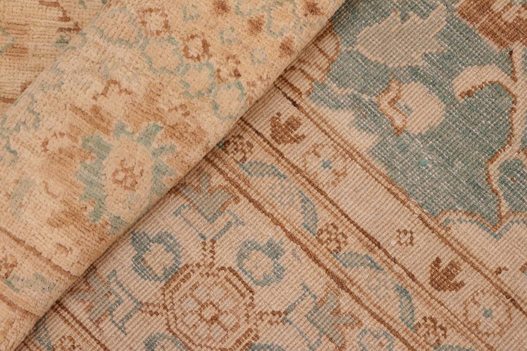 handmade Traditional Kafkaz Chobi Ziegler Green Tan Hand Knotted RECTANGLE 100% WOOL area rug 8 x 10