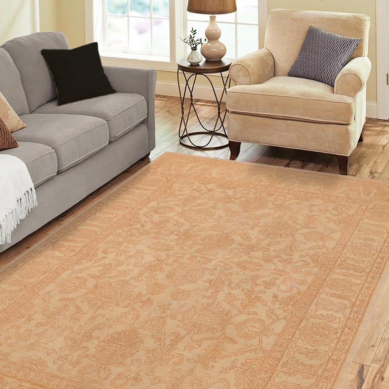 handmade Traditional Kafkaz Chobi Ziegler Beige Rust Hand Knotted RECTANGLE 100% WOOL area rug 8 x 11