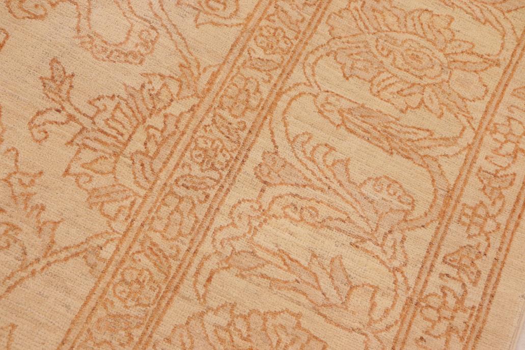 handmade Traditional Kafkaz Chobi Ziegler Beige Rust Hand Knotted RECTANGLE 100% WOOL area rug 8 x 11