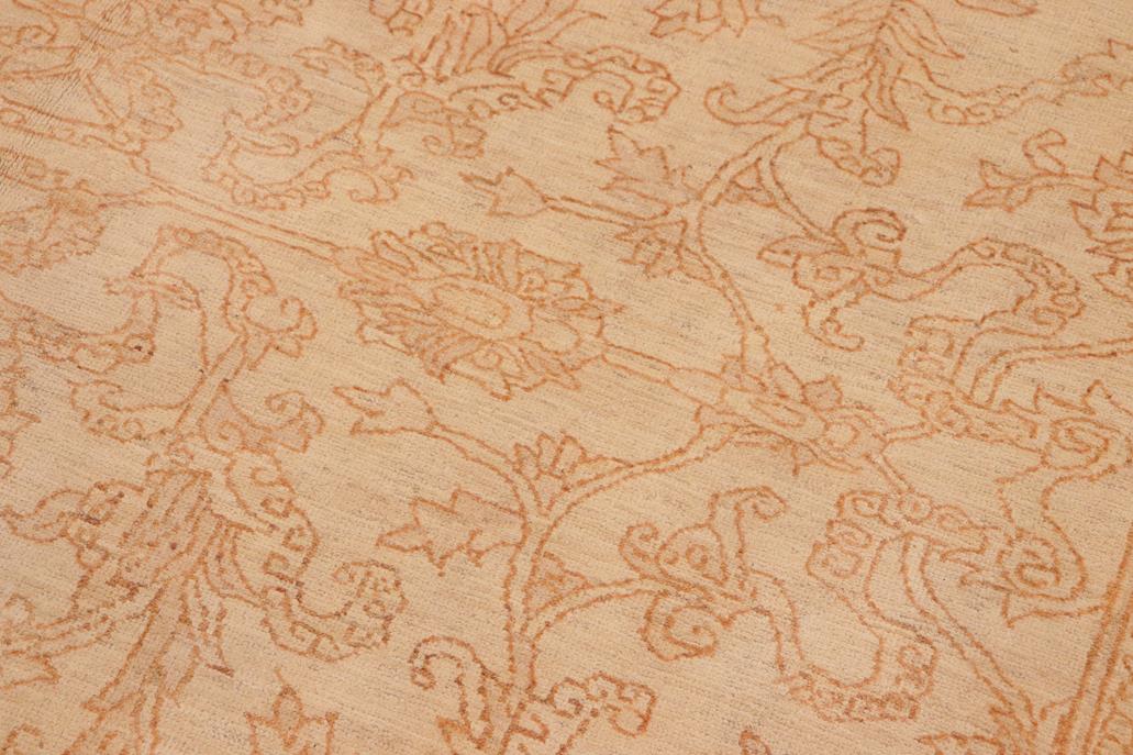 handmade Traditional Kafkaz Chobi Ziegler Beige Rust Hand Knotted RECTANGLE 100% WOOL area rug 8 x 11