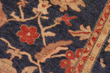 handmade Traditional Kafkaz Chobi Ziegler Blue Tan Hand Knotted RECTANGLE 100% WOOL area rug 8 x 10