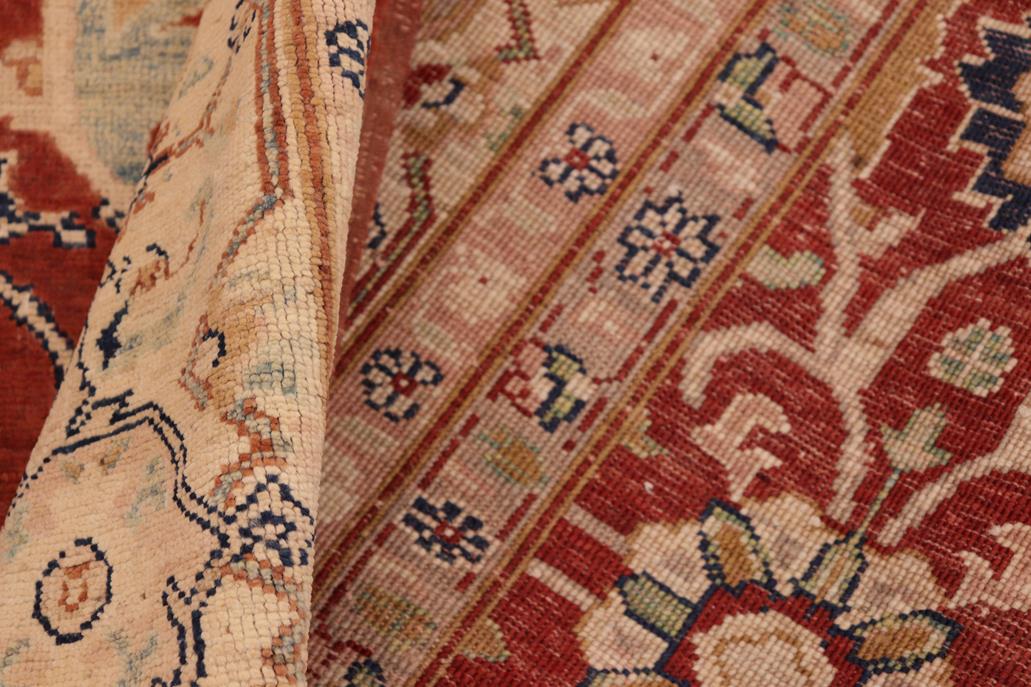 handmade Traditional Kafkaz Chobi Ziegler Rust Beige Hand Knotted RECTANGLE 100% WOOL area rug 8 x 9