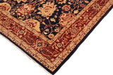 handmade Traditional Kafkaz Chobi Ziegler Blue Red Hand Knotted RECTANGLE 100% WOOL area rug 8 x 10