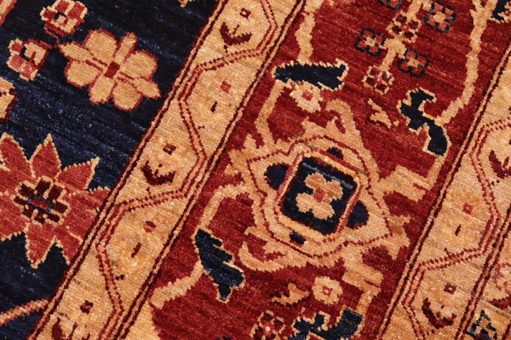 handmade Traditional Kafkaz Chobi Ziegler Blue Red Hand Knotted RECTANGLE 100% WOOL area rug 8 x 10