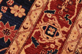 handmade Traditional Kafkaz Chobi Ziegler Blue Red Hand Knotted RECTANGLE 100% WOOL area rug 8 x 10