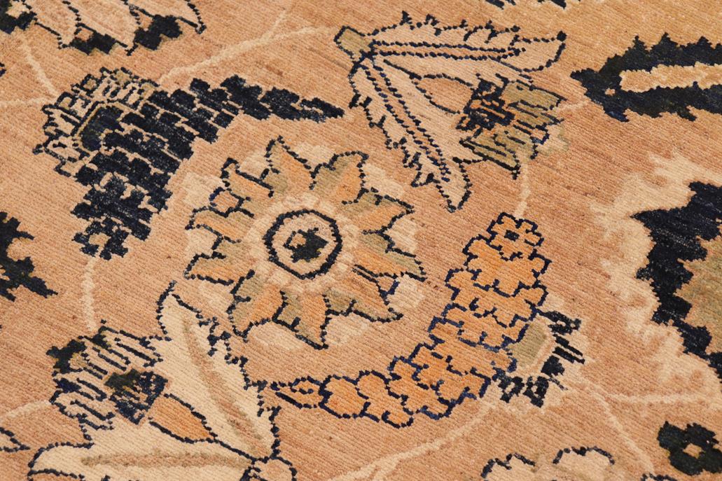 handmade Traditional Kafkaz Chobi Ziegler Rose Blue Hand Knotted RECTANGLE 100% WOOL area rug 8 x 10