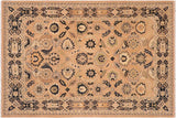 Bohemien Ziegler Earline Rose Blue Hand-Knotted Wool Rug - 8'2'' x 10'2''