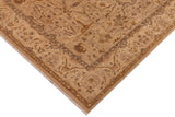 handmade Traditional Kafkaz Chobi Ziegler Taupe Tan Hand Knotted RECTANGLE 100% WOOL area rug 8 x 10