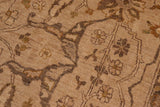 handmade Traditional Kafkaz Chobi Ziegler Taupe Tan Hand Knotted RECTANGLE 100% WOOL area rug 8 x 10