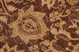 handmade Traditional Kafkaz Chobi Ziegler Brown Tan Hand Knotted RECTANGLE 100% WOOL area rug 8 x 10