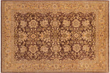 handmade Traditional Kafkaz Chobi Ziegler Brown Tan Hand Knotted RECTANGLE 100% WOOL area rug 8 x 10