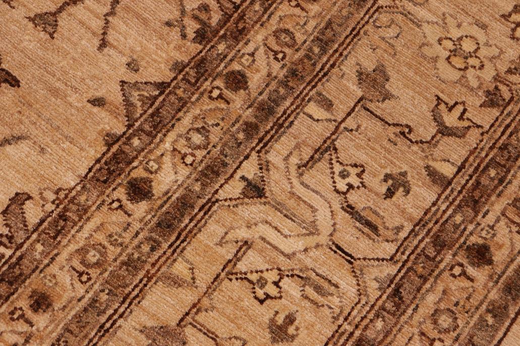 handmade Transitional Kafkaz Chobi Ziegler Tan Tan Hand Knotted RECTANGLE 100% WOOL area rug 8 x 10