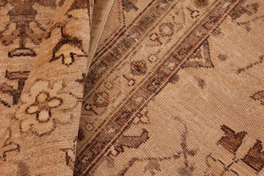 handmade Transitional Kafkaz Chobi Ziegler Tan Tan Hand Knotted RECTANGLE 100% WOOL area rug 8 x 10