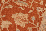 handmade Traditional Kafkaz Chobi Ziegler Rust Beige Hand Knotted RECTANGLE 100% WOOL area rug 8 x 10