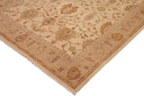 handmade Traditional Kafkaz Chobi Ziegler Beige Tan Hand Knotted RECTANGLE 100% WOOL area rug 8 x 10