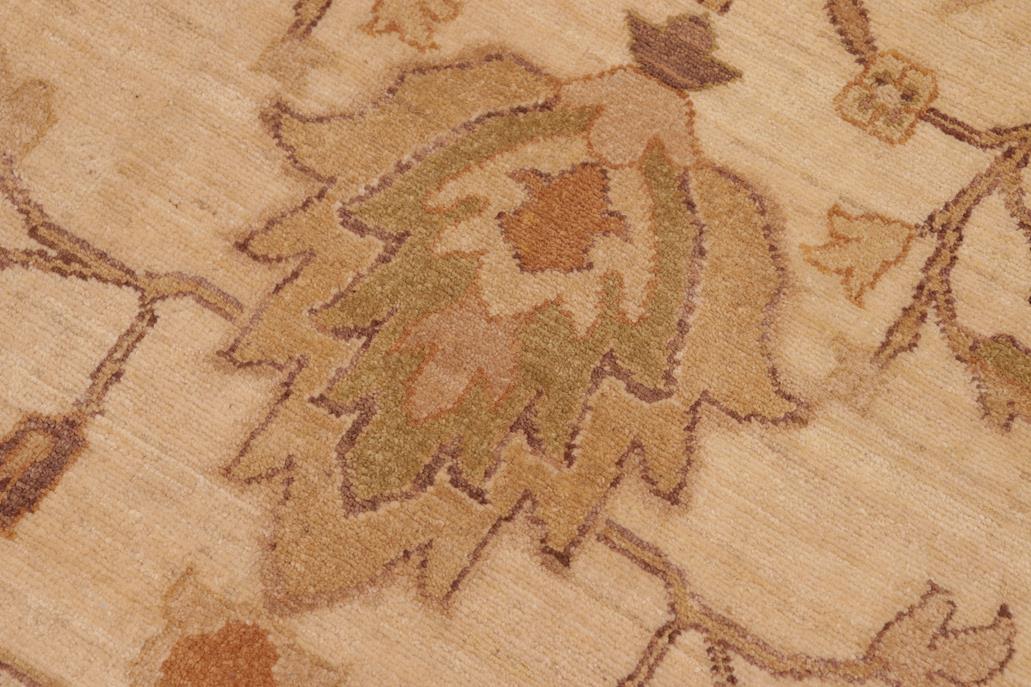 handmade Traditional Kafkaz Chobi Ziegler Beige Tan Hand Knotted RECTANGLE 100% WOOL area rug 8 x 10