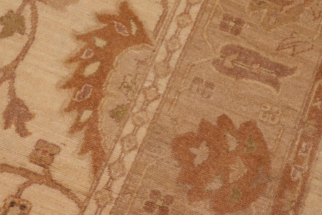 handmade Traditional Kafkaz Chobi Ziegler Beige Tan Hand Knotted RECTANGLE 100% WOOL area rug 8 x 10