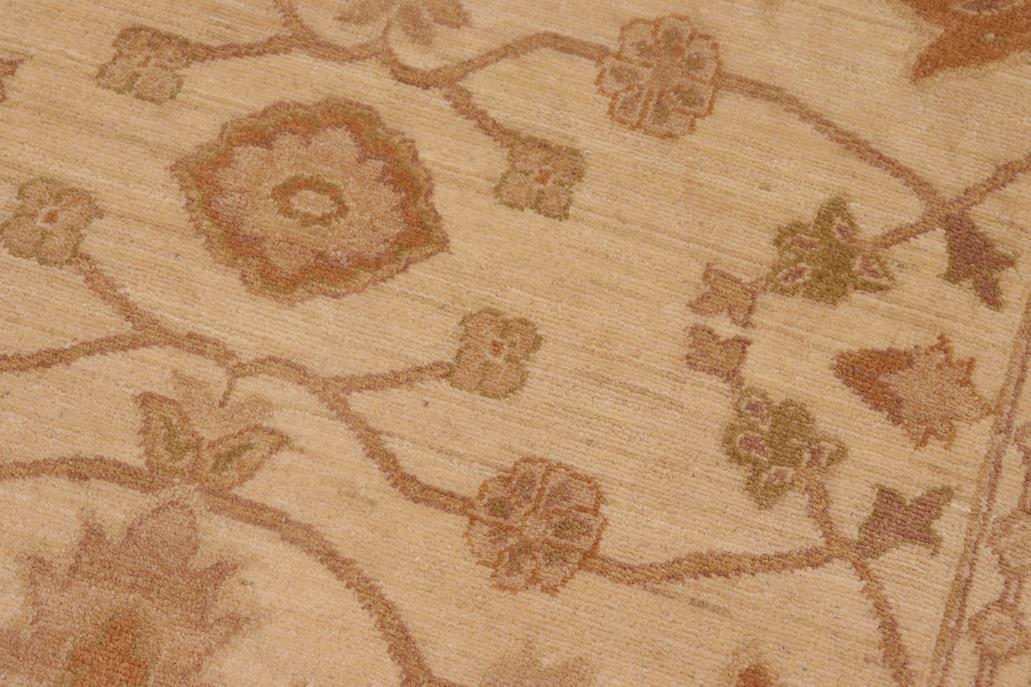 handmade Traditional Kafkaz Chobi Ziegler Beige Tan Hand Knotted RECTANGLE 100% WOOL area rug 8 x 10