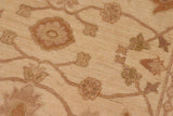 handmade Traditional Kafkaz Chobi Ziegler Beige Tan Hand Knotted RECTANGLE 100% WOOL area rug 8 x 10