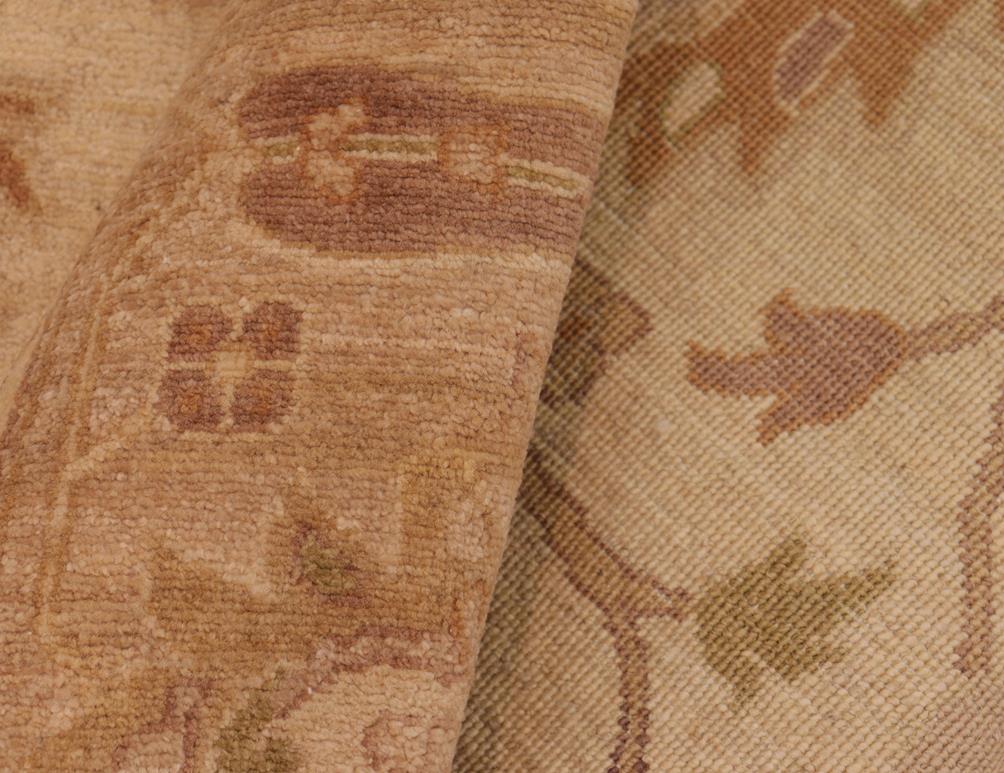 handmade Traditional Kafkaz Chobi Ziegler Beige Tan Hand Knotted RECTANGLE 100% WOOL area rug 8 x 10