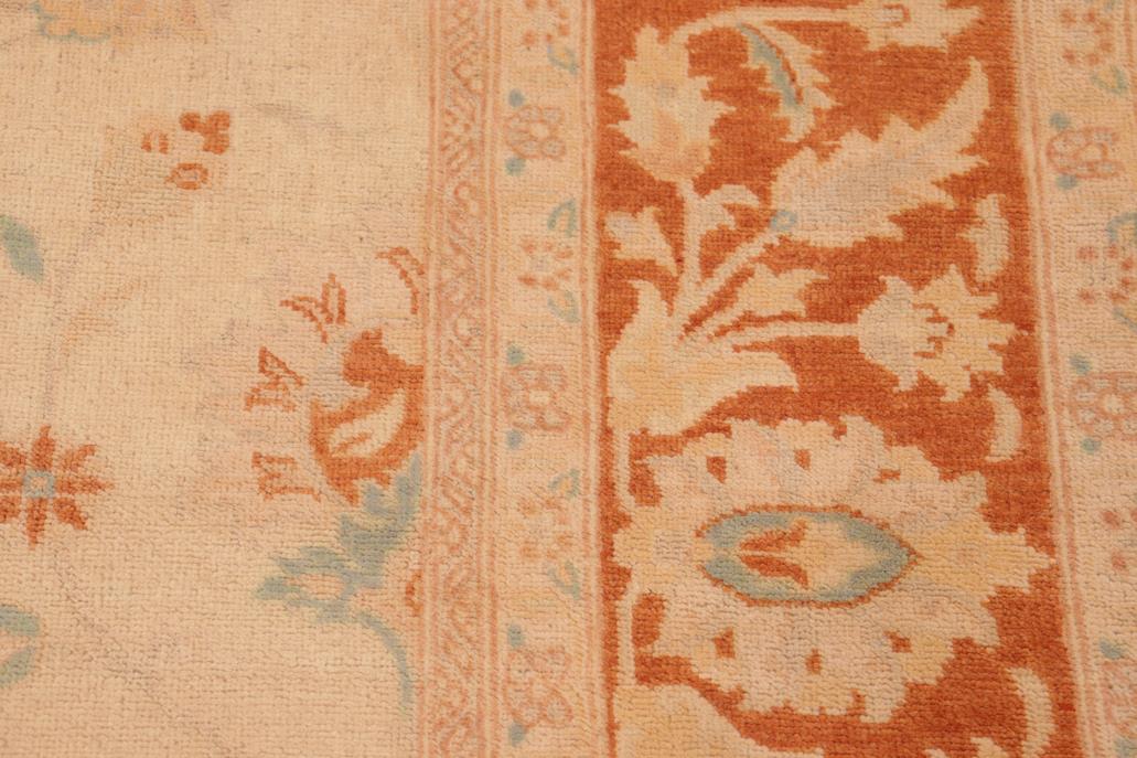 handmade Traditional Kafkaz Chobi Ziegler Beige Orange Hand Knotted RECTANGLE 100% WOOL area rug 8 x 10