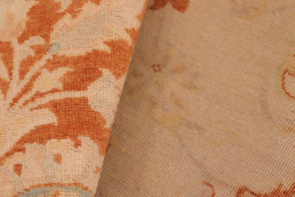 handmade Traditional Kafkaz Chobi Ziegler Beige Orange Hand Knotted RECTANGLE 100% WOOL area rug 8 x 10