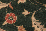 handmade Traditional Kafkaz Chobi Ziegler Green Beige Hand Knotted RECTANGLE 100% WOOL area rug 8 x 10