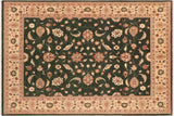 handmade Traditional Kafkaz Chobi Ziegler Green Beige Hand Knotted RECTANGLE 100% WOOL area rug 8 x 10