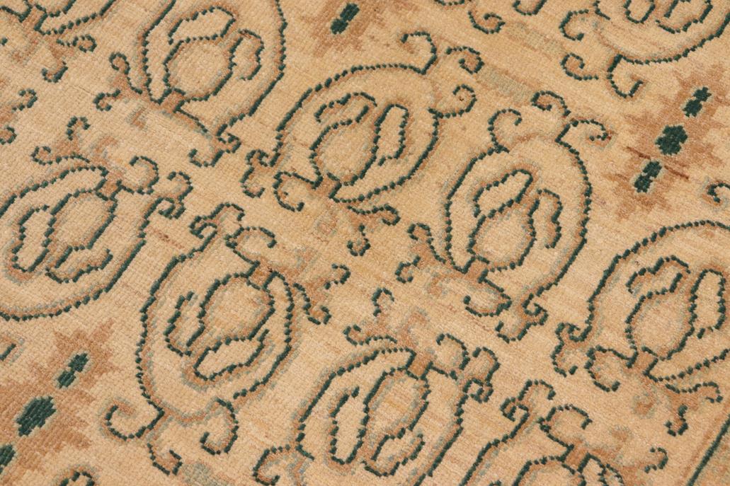 handmade Transitional Kafkaz Chobi Ziegler Beige Lt. Brown Hand Knotted RECTANGLE 100% WOOL area rug 8 x 10