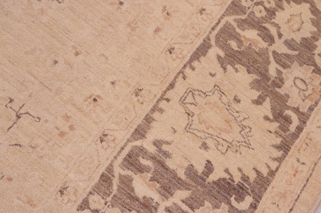 handmade Traditional Kafkaz Chobi Ziegler Tan Brown Hand Knotted RECTANGLE 100% WOOL area rug 8 x 10