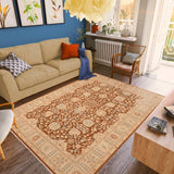handmade Traditional Kafkaz Chobi Ziegler Brown Beige Hand Knotted RECTANGLE 100% WOOL area rug 8 x 10