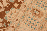 handmade Traditional Kafkaz Chobi Ziegler Brown Beige Hand Knotted RECTANGLE 100% WOOL area rug 8 x 10