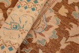 handmade Traditional Kafkaz Chobi Ziegler Brown Beige Hand Knotted RECTANGLE 100% WOOL area rug 8 x 10